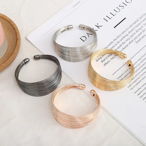 Cuff Bracelets Metallic Multilayer Bracelet For Women