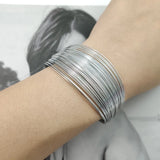 Cuff Bracelets Metallic Multilayer Bracelet For Women