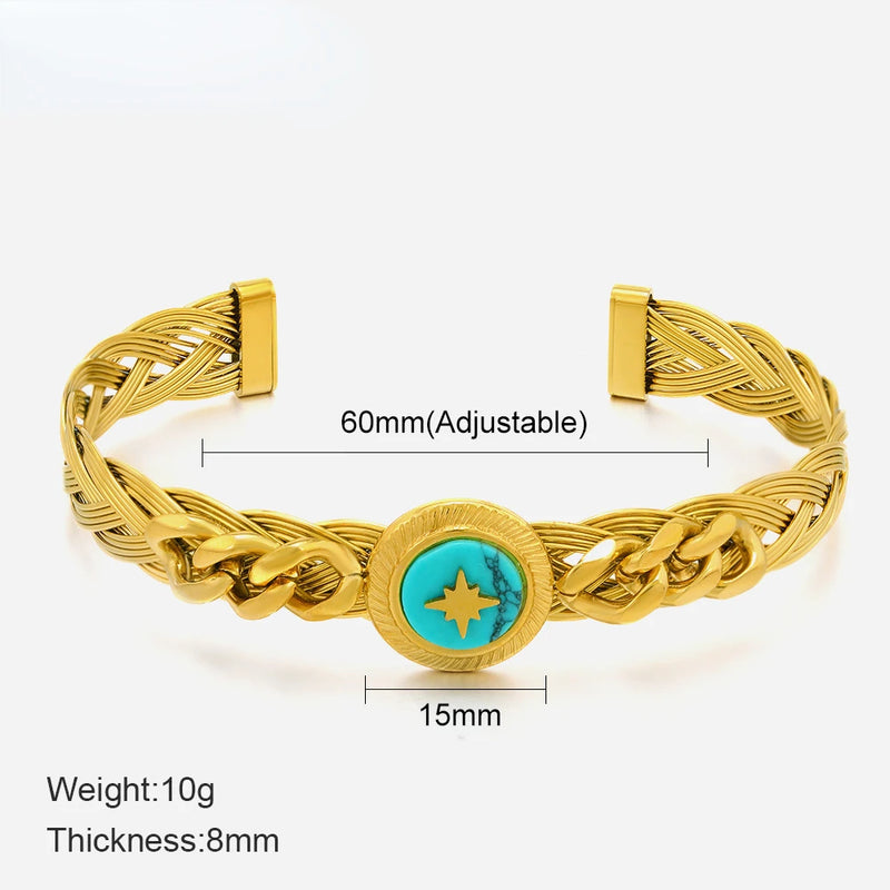 Stainless Steel Love Cuff Bangle Bracelet for Women