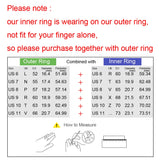 Stainless Steel Rotatable Base Bague Women Rings