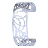 Titanium Stainless Steel Cuff Bracelet Women Geometric Pattern