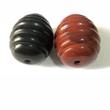 Natural Red Jaspe & Obsidian Yoni Egg Set