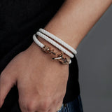 Yonney Personalized Anchor Bracelet Father Anniversary Gift For Boyfriend Men