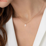 YooFaning Silver Cross Necklace Unique Personality Jewelry Gift