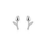 Yoofaning Tulip Gold/Silver Stud Earrings