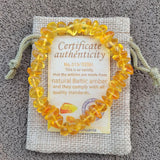 Amber Bracelet for Women Elastic Stretch Style Stone Chips Bead