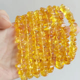 Amber Bracelet for Women Elastic Stretch Style Stone Chips Bead