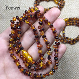 Amber Layered Bracelet with Irregular Beads Knot