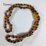 Amber Layered Bracelet with Irregular Beads Knot