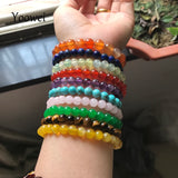 Beaded Bracelet Unisex Amethyst Rose Quartz Tiger Eye Lapis Lazuli Agate