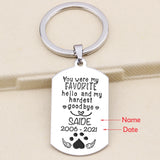 Personalized Pet Loss Keychain - You Are My Favorite