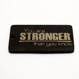 You Are Stronger Charm Stainless Steel Charms High Polish Pendant 10pcs/lot