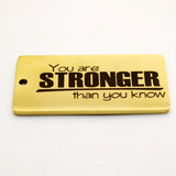 You Are Stronger Charm Stainless Steel Charms High Polish Pendant 10pcs/lot