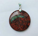 35mm Gem Stone Pendant Beads, Double Puffy Agate Jasper, Tiger Eye Jewelry
