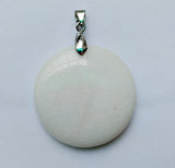 35mm Gem Stone Pendant Beads, Double Puffy Agate Jasper, Tiger Eye Jewelry