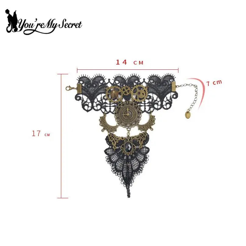 Vintage Lace Steampunk Women Bracelet Gothic Lolita Jewelry