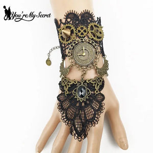 Vintage Lace Steampunk Women Bracelet Gothic Lolita Jewelry