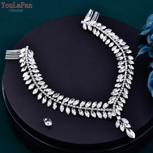 Crystal Forehead Headband for Women Brides Party Wedding Hair Accessories