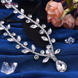 YouLaPan HN03 Marquise Rhinestone Necklace Bridal Chorker Chain Wedding Pendant