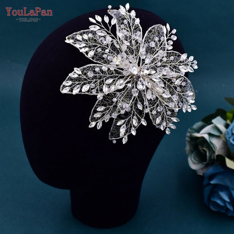HP217 Crystal Hair Clip for Women Bride Tiara Wedding Hair Accessories
