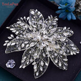 Wedding Floral Hair Clip Big Flower Headpieces Bridal Tiara Side Hairpin