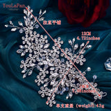 Crystal Bridal Headpiece Floral Wedding Hair Vine Clip