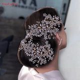 Crystal Bridal Headpiece Floral Wedding Hair Vine Clip