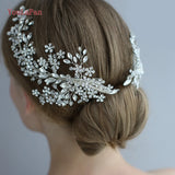 Crystal Bridal Headpiece Floral Wedding Hair Vine Clip