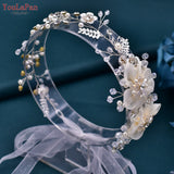 Bride Headpiece Organza Flower Hair Accessories
