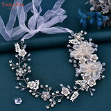 Bride Headpiece Organza Flower Hair Accessories