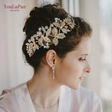 HP301 Crystal Rhinestones Headpiece Tiara Comb for Women