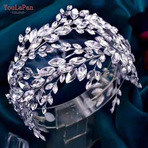 HP304 Rhinestone Crown Wedding Headband Bridal Headpieces