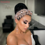 HP366 Rhinestone Bridal Tiara & Headdress Pearls Headwear
