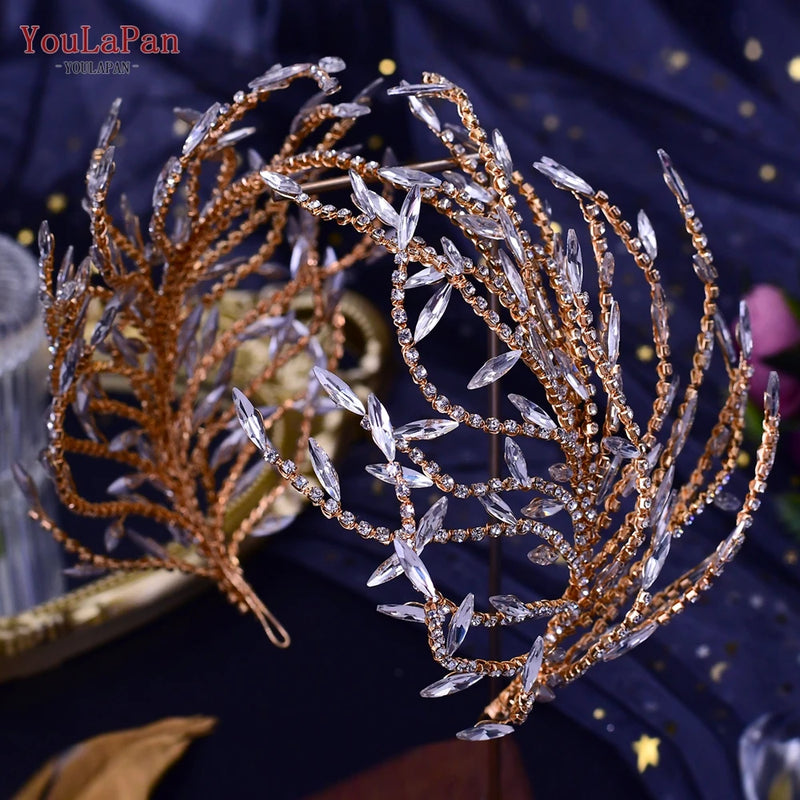 Bridal Tiara Crown Rhinestone Headwear Wedding Hair Accessories