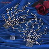 Bridal Tiara Rhinestone Wedding Head Piece Side Comb Hair Accessories