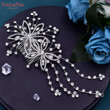 Crystal Flower Bridal Comb Rhinestone Wedding Hair Accessories