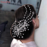 Crystal Flower Bridal Comb Rhinestone Wedding Hair Accessories