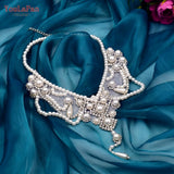 LaPan VG61 Woman Pearl Chain Neck Beaded Clavicle Necklace