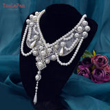 LaPan VG61 Woman Pearl Chain Neck Beaded Clavicle Necklace