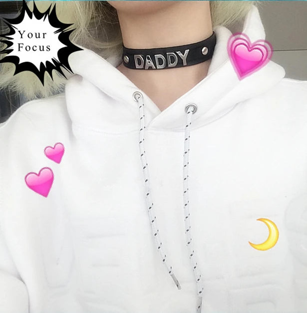 Harajuku Punk Rock Gothic Metal Leather Choker Necklace