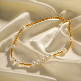 Youthway 11 Shell Pearl Necklace 18K PVD Charm Jewelry