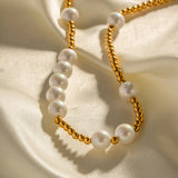 Youthway 11 Shell Pearl Necklace 18K PVD Charm Jewelry
