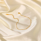 Youthway 18K Anklet Classic Ball Chain Stainless Steel Summer Jewelry
