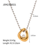Youthway 18K Plated Shell Bead Pendant Necklace Charm Jewelry