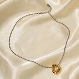 Youthway 18K Plated Shell Bead Pendant Necklace Charm Jewelry