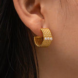 Youthway Waterproof Earrings Stainless Steel 18K Plated Geometric Jewelry