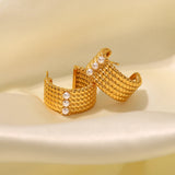 Youthway Waterproof Earrings Stainless Steel 18K Plated Geometric Jewelry