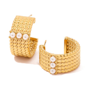 Youthway Waterproof Earrings Stainless Steel 18K Plated Geometric Jewelry