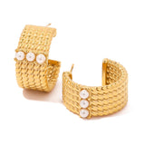 Youthway Waterproof Earrings Stainless Steel 18K Plated Geometric Jewelry