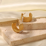 Youthway Waterproof Earrings Stainless Steel 18K Plated Geometric Jewelry
